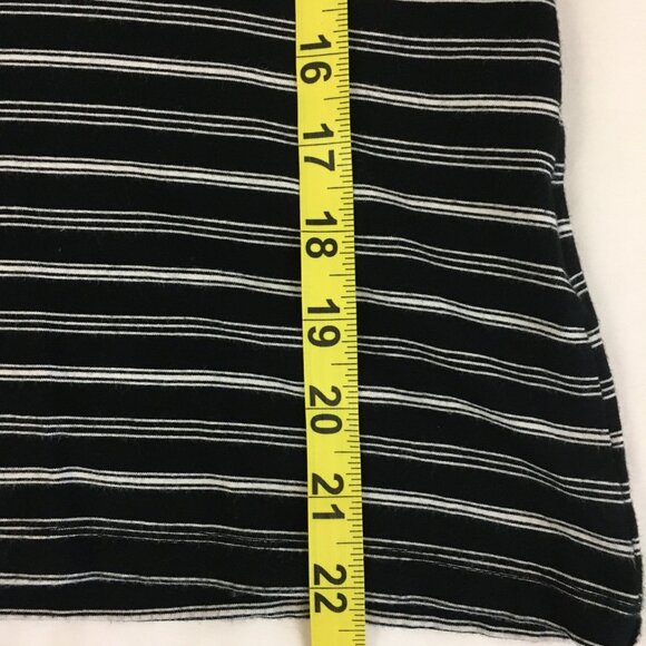 Covington Faux Wrap Stripe Knit Short Sleeve Pullover Top - Picture 10 of 11